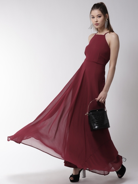 

20Dresses Women Maroon Solid Maxi Dress