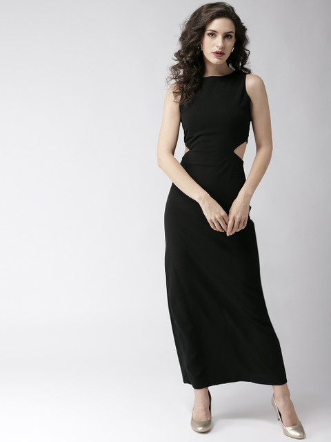 

20Dresses Women Black Solid Maxi Dress