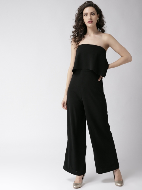 

20Dresses Black Solid Layered Tube Jumpsuit