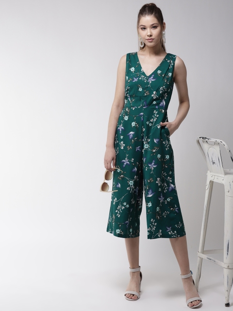 

20Dresses Women Green & White Printed Culotte Jumpsuit