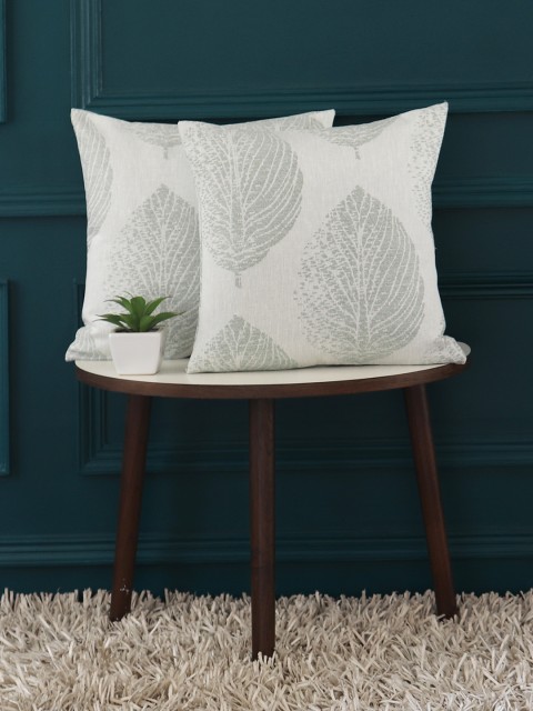 

GMF Grey Set of 2 Self Design Square Cushion Covers