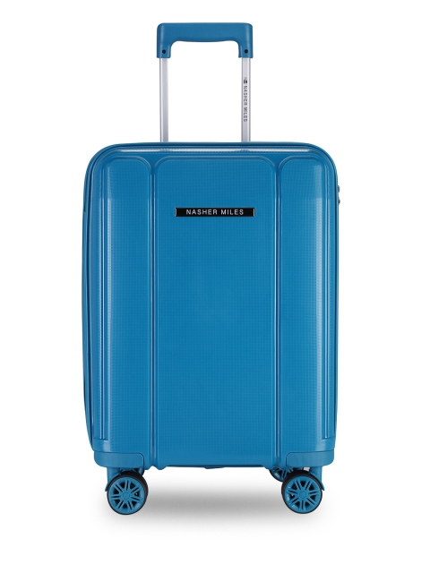 

Nasher Miles Blue Textured Tokyo Hard-Sided Medium Trolley Bag