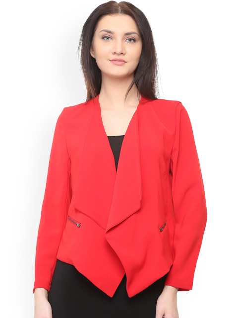 

Allen Solly Women Red Solid Regular-Fit Single-Breasted Blazer