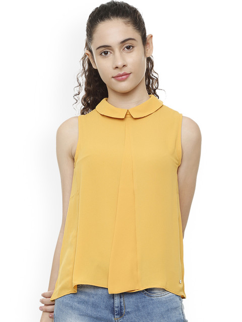 

Allen Solly Woman Mustard Solid A-Line Top