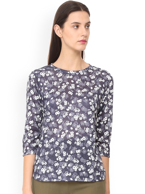

Allen Solly Woman Blue Printed Top