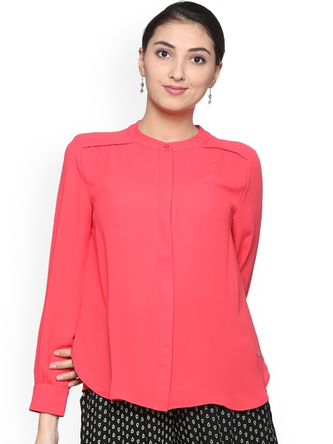 

Allen Solly Woman Pink Regular Fit Solid Casual Shirt