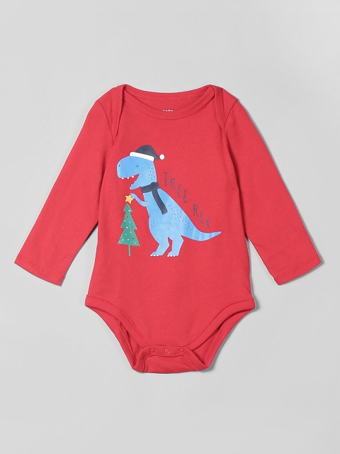 

GAP Baby Boys Red Graphic Long Sleeve Bodysuit