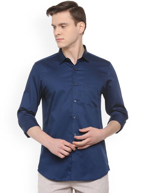 

Allen Solly Men Navy Blue Slim Fit Solid Casual Shirt