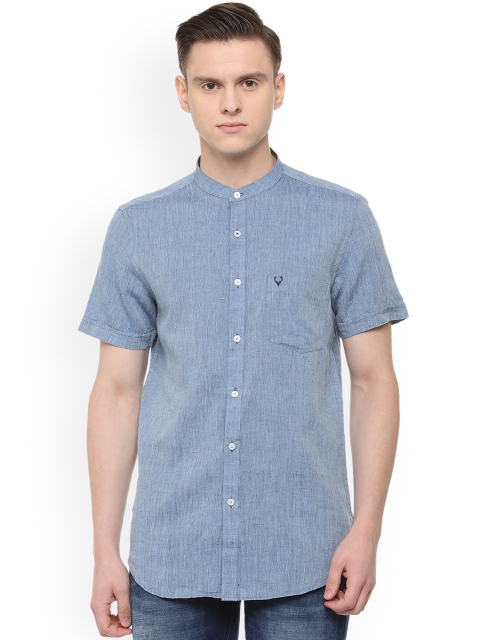 

Allen Solly Men Blue Slim Fit Solid Casual Shirt