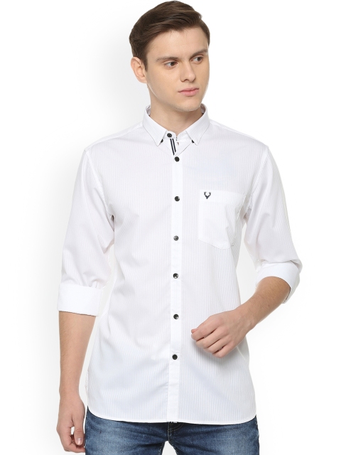 

Allen Solly Men White Slim Fit Self Design Casual Shirt