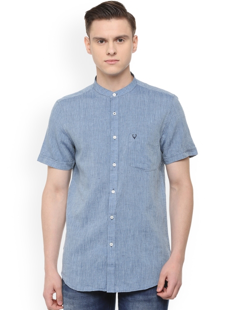 

Allen Solly Men Blue Slim Fit Solid Casual Shirt
