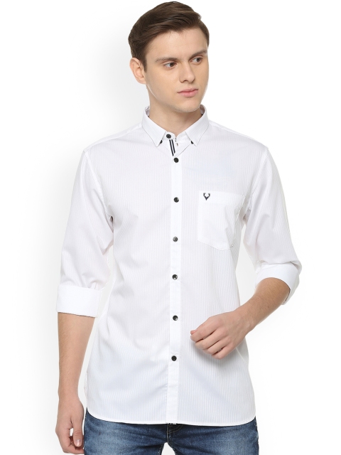 

Allen Solly Men White Slim Fit Self Design Casual Shirt