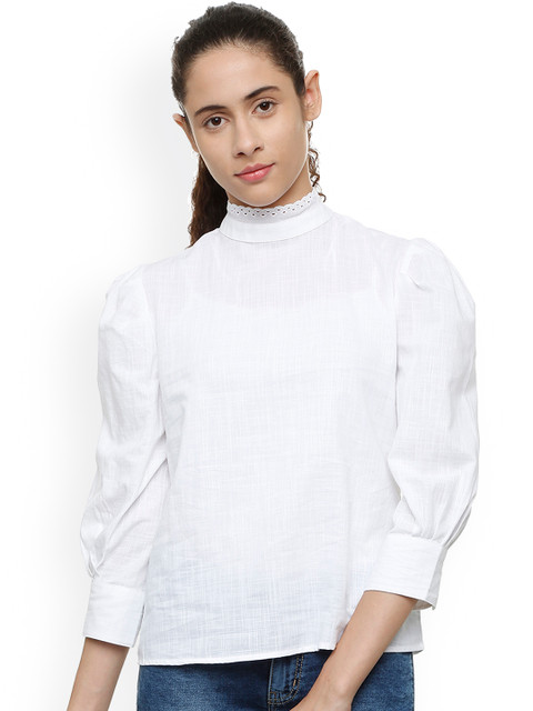 

Van Heusen Woman White Solid Top