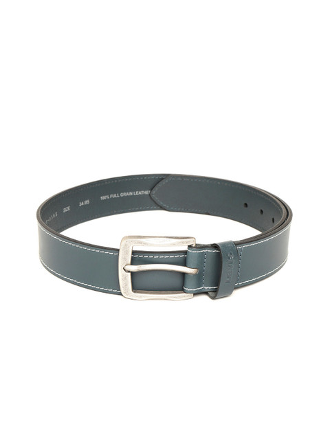 

Levis Men Navy Blue Solid Leather Belt