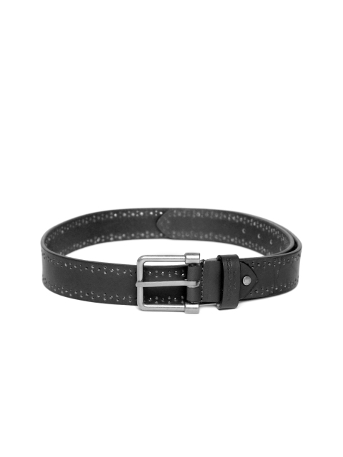 

U.S. Polo Assn. Men Black Leather Perforated Belt