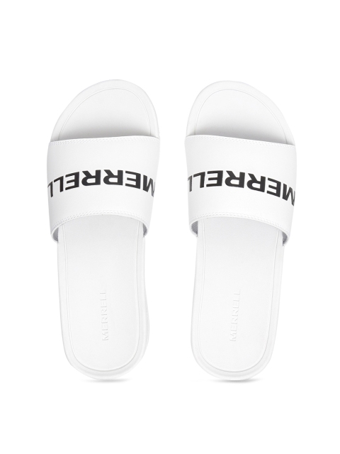 

Merrell Men White Printed Sliders