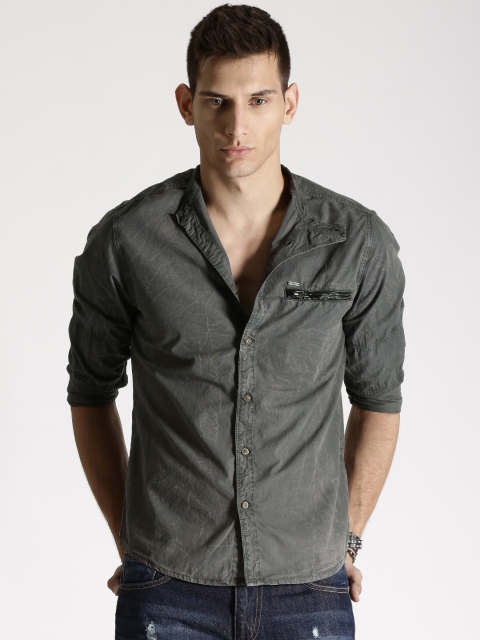 

RDSTR Grey Slim Casual Shirt