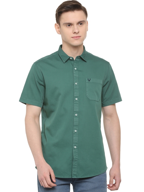 

Solly Jeans Co. Men Green Regular Fit Solid Casual Shirt