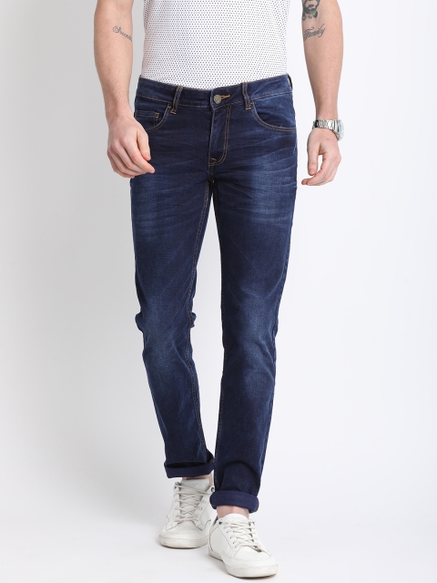

Crocodile Men Navy Blue Slim Fit Mid-Rise Clean Look Stretchable Jeans
