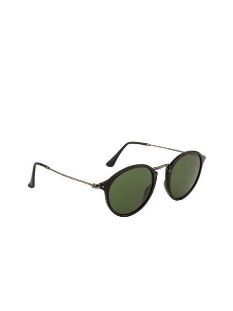 

Ted Smith Unisex Round Sunglasses TS-1163S_BLK, Green