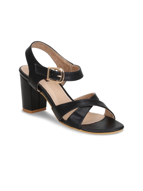 

Get Glamr Women Black Solid Block Heels