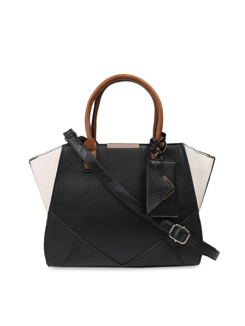 

Call It Spring Black & White Solid Handheld Bag