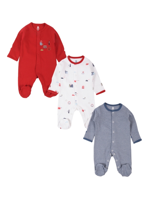 

I Bears Kids Pack of 3 Rompers, Multi