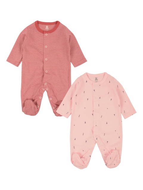 

I Bears Kids Pack of 2 Rompers, Pink