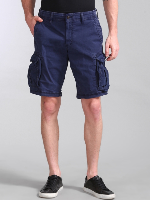 

GAP Men Blue Solid Regular Fit Cargo Shorts