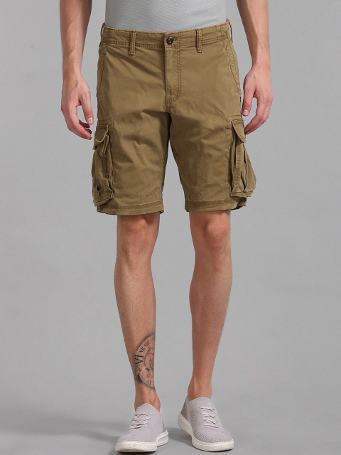 

GAP Men Brown Solid Regular Fit Cargo Shorts