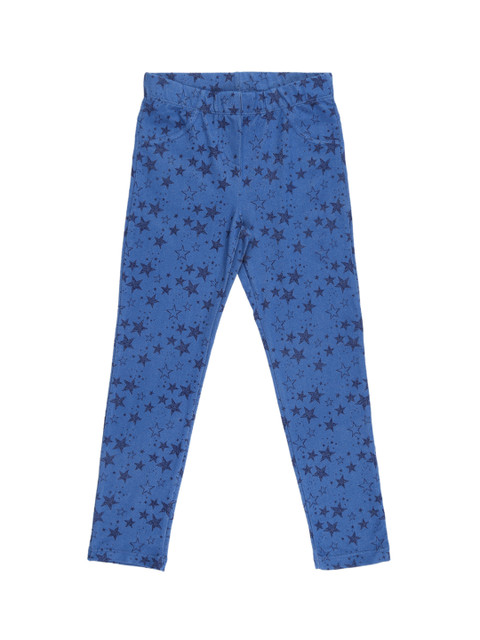 

Pantaloons Junior Girls Blue Printed Ankle-Length Leggings