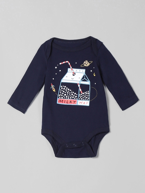

GAP Baby Boys Navy Blue Graphic Long Sleeve Bodysuit