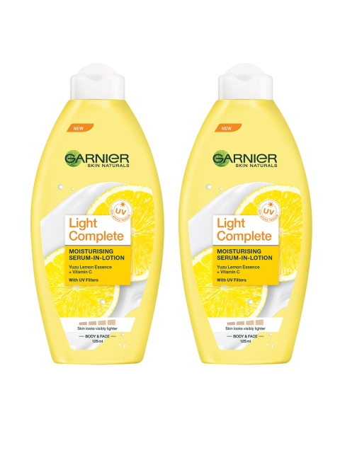 

Garnier Set Of 2 Women Light Complete Moisturising Serum-in-Lotion, Yellow