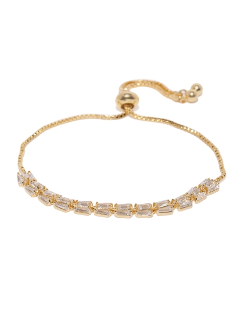 

Amavi Gold-Toned Alloy Cubic Zirconia Charm Bracelet