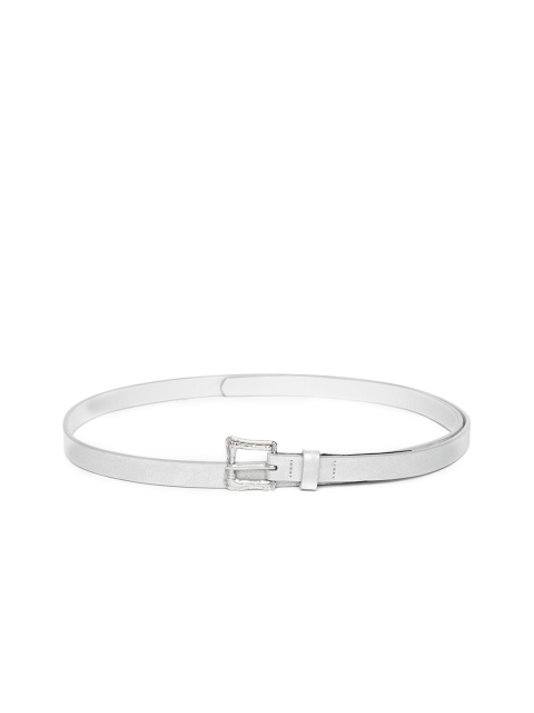 

MANGO Women Silver-Toned Shimmer Belt