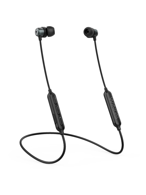 

Wings Unisex Black Ultimo Bluetooth Wireless Earphones with Mic