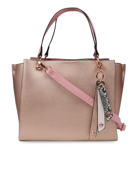 

ALDO Rose Gold Solid Handheld Bag
