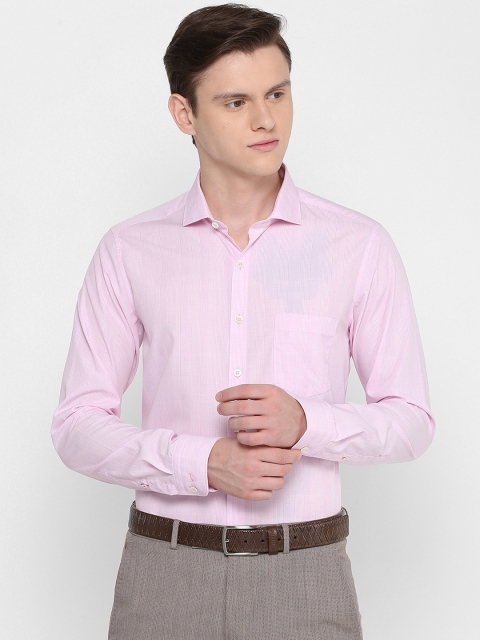 

SIMON CARTER LONDON Men Pink Regular Fit Checked Casual Shirt