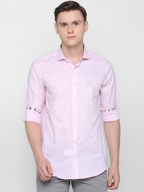 

SIMON CARTER LONDON Men Pink Regular Fit Solid Casual Shirt