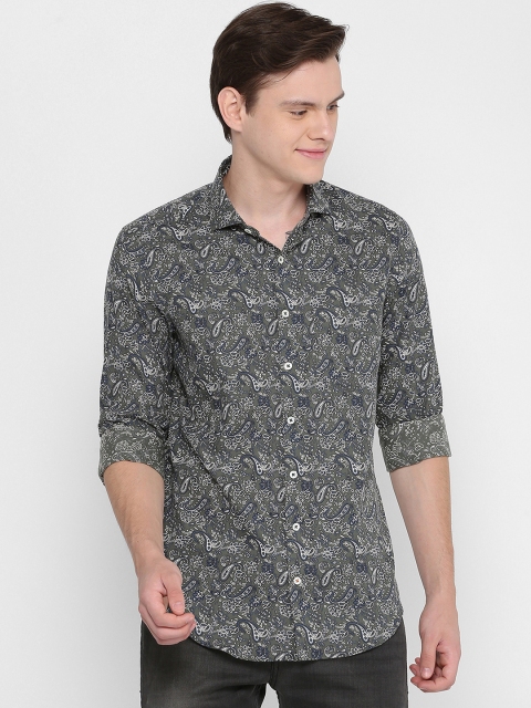 

SIMON CARTER LONDON Men Grey Regular Fit Printed Casual Shirt