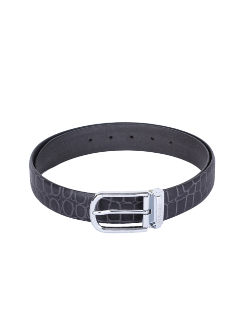 

Alvaro Castagnino Men Black & Grey Printed Leather Belt