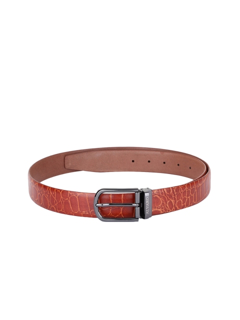 

Alvaro Castagnino Men Brown Leather Textured Belt