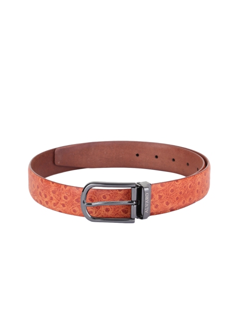 

Alvaro Castagnino Men Brown Printed Leather Belt