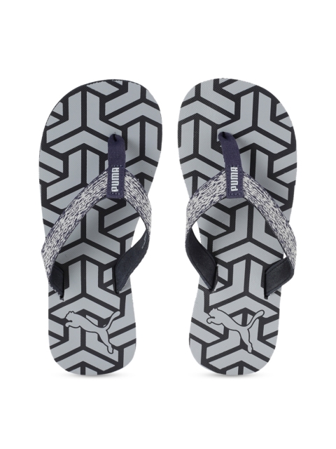 

Puma Unisex Navy Blue & Grey Printed Thong Flip-Flops