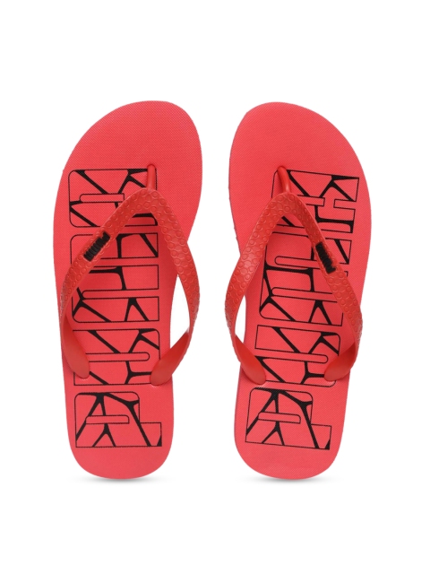 

Puma Unisex Red & Black Printed Thong Flip-Flops