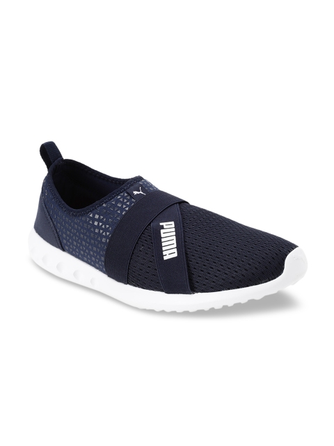 

Puma Unisex Navy Blue Mesh Mid-Top Running Shoes