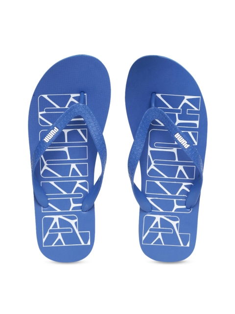 

Puma Unisex Blue & Off-White Printed Thong Flip-Flops