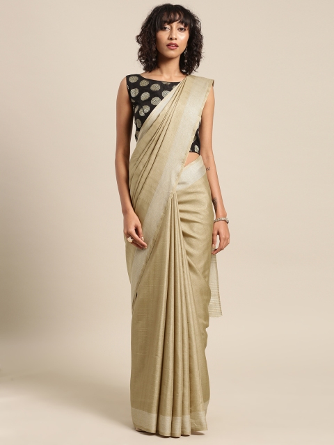 

Saree mall Beige Solid Art Silk Saree