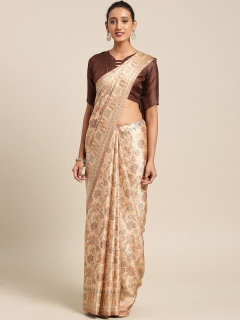 

Saree mall Beige & Brown Art Silk Printed Saree