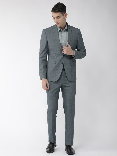 

Park Avenue Men Grey Solid Super Slim Fit Single-Breasted Formal Suit